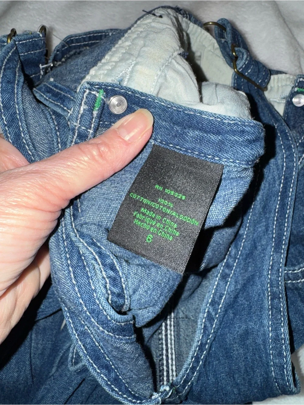 John Deere Dark Blue Denim Boys Overalls size 6